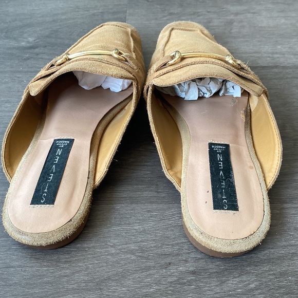 STEVEN BY STEVE MADDEN Womens 'Rilee' Camel Suede Slip On Mules - Picture 5 of 6